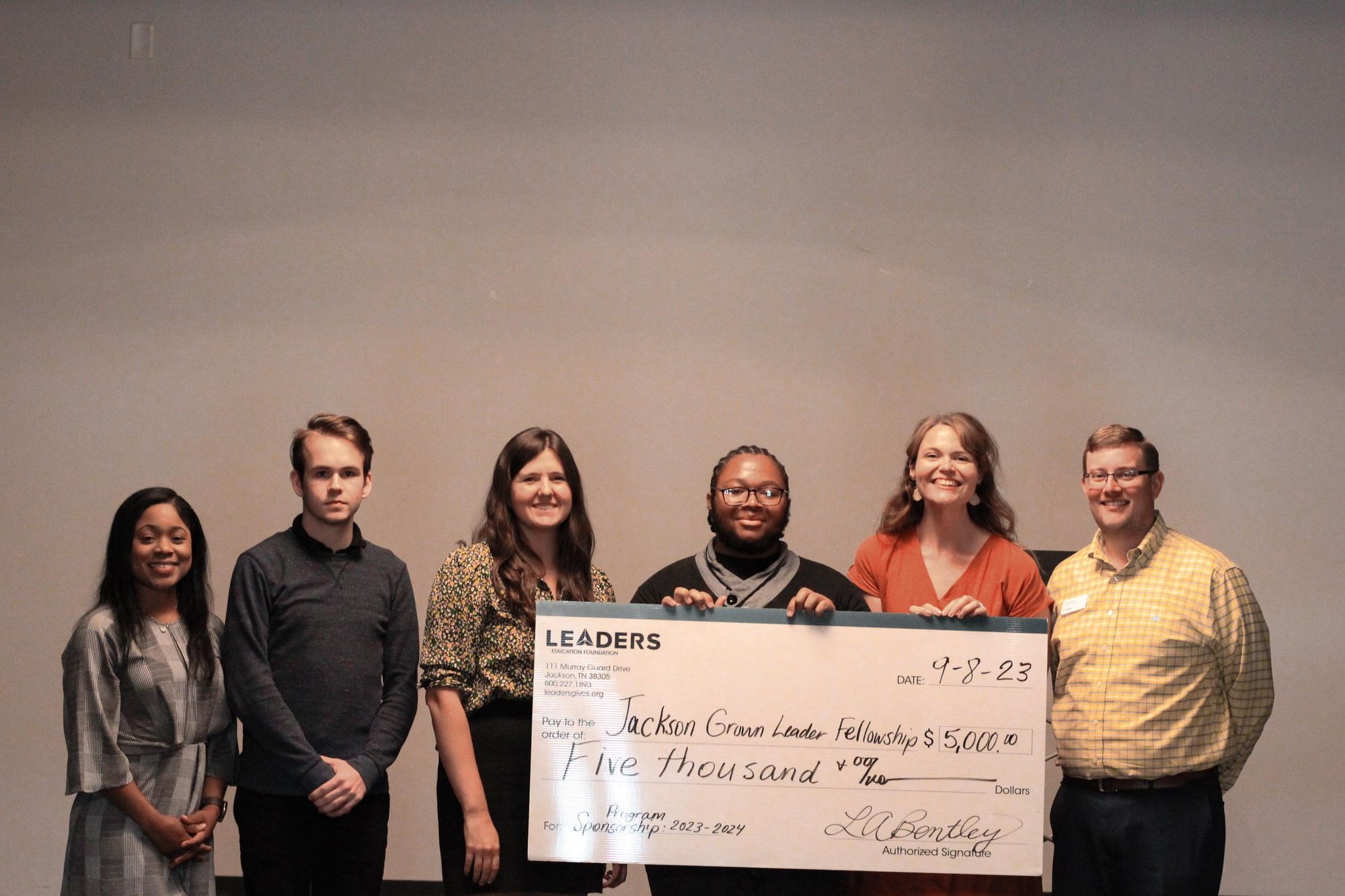 Presentation of Donation Check
